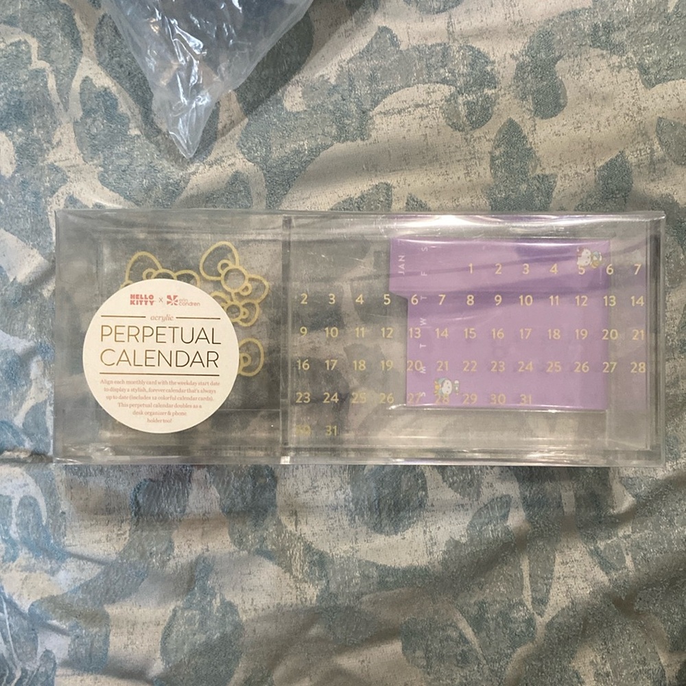 Erin Condren Hello Kitty acrylic perpetual calendar NWT